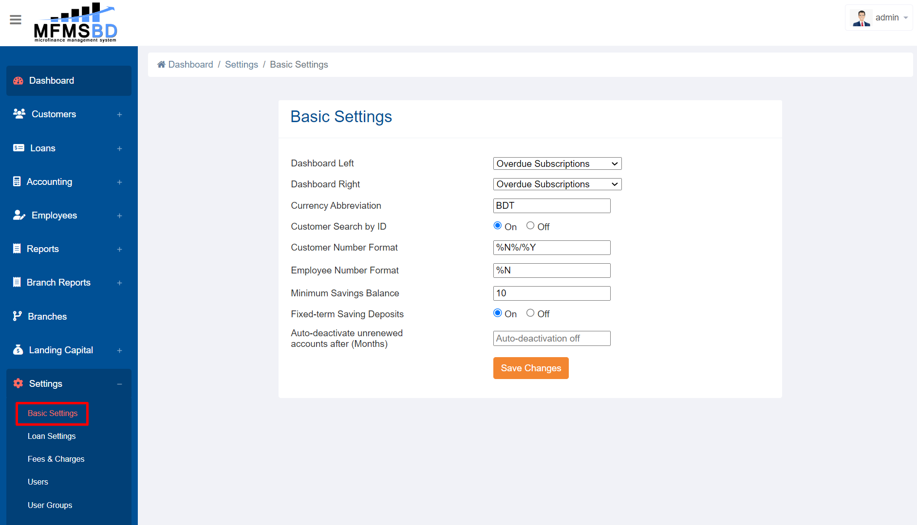 Basic Setting